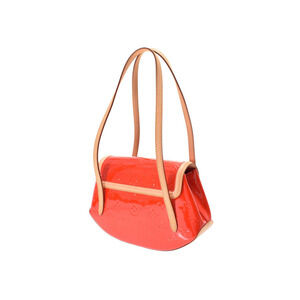 Louis Vuitton Biscayne Vernis Bay Bag Shoulder Red